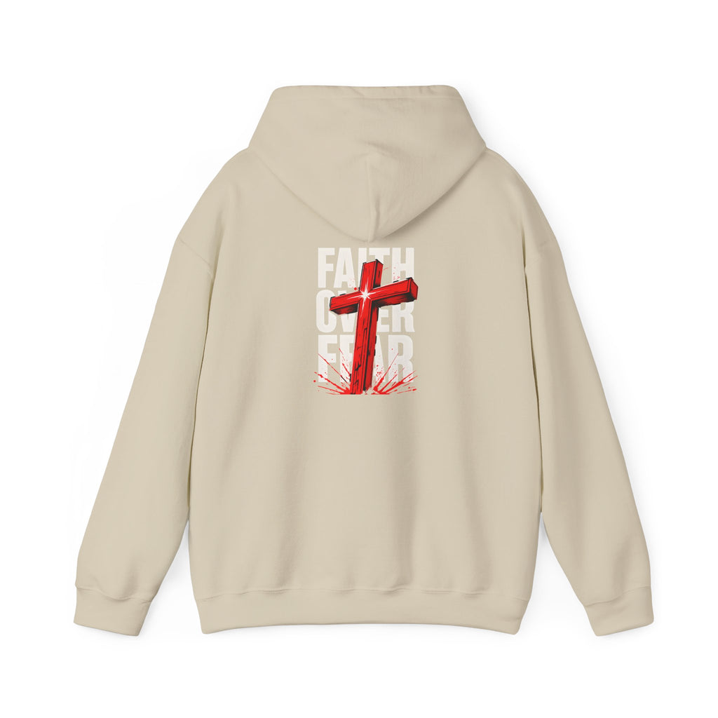 Faith Over Fear Hooded Sweatshirt - Unisex Christian Apparel