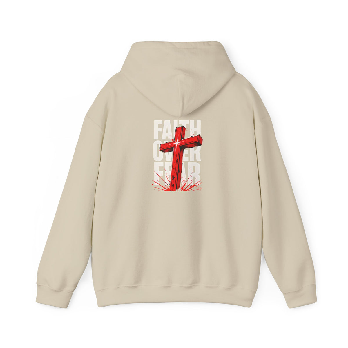 Faith Over Fear Hooded Sweatshirt - Unisex Christian Apparel