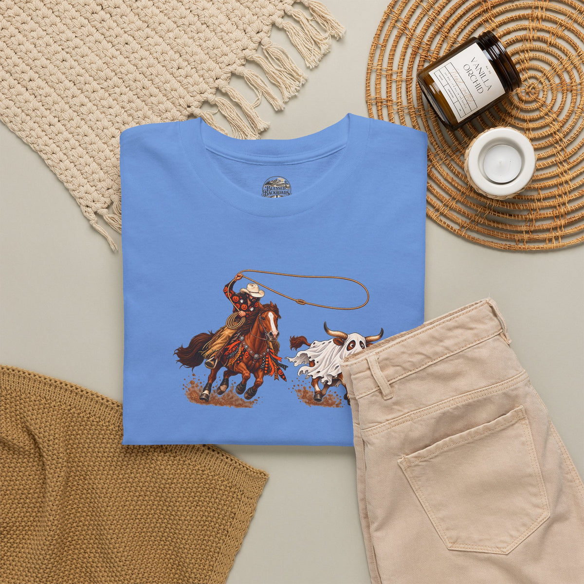 Halloween Steer and Cowboy Tee
