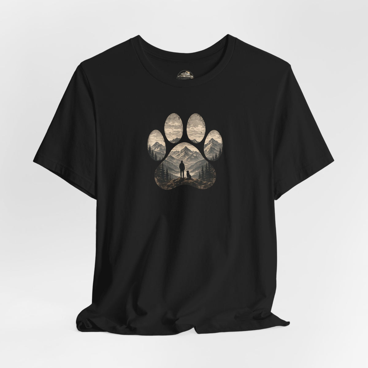 Adventure Paw Tee — Mountain Hiker Pawprint T-Shirt