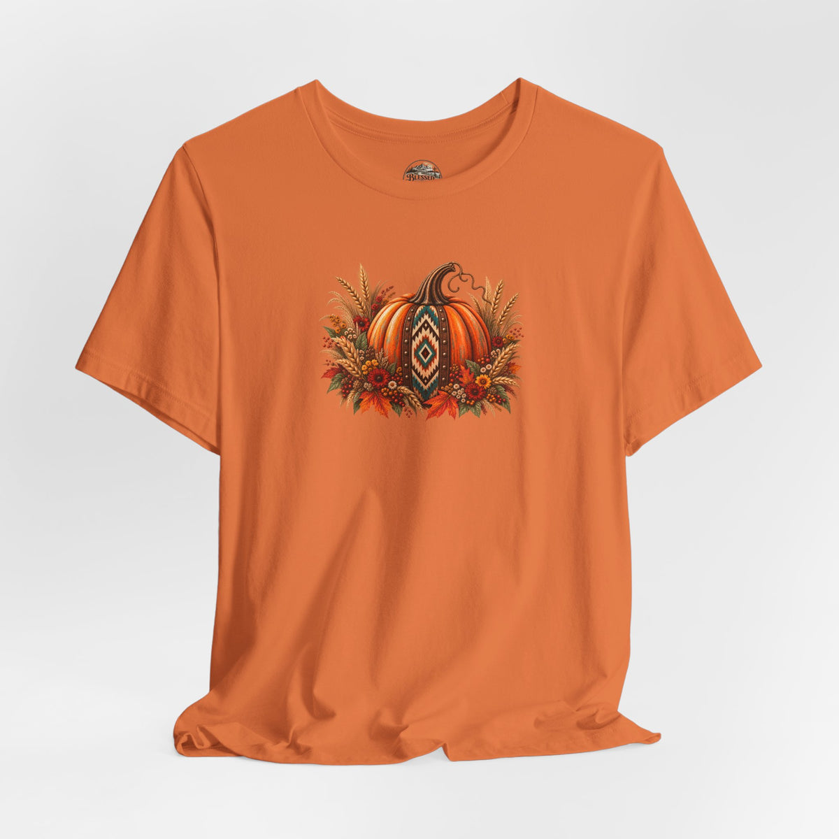 Fall Pumpkin & Sunflower Tee — Autumn Harvest Graphic T-Shirt
