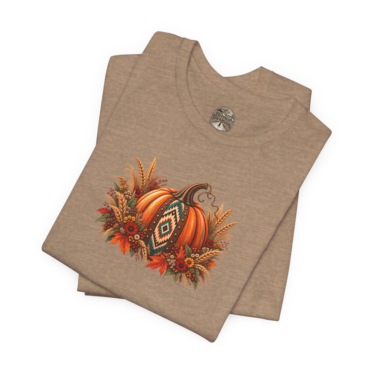 Fall Pumpkin & Sunflower Tee — Autumn Harvest Graphic T-Shirt