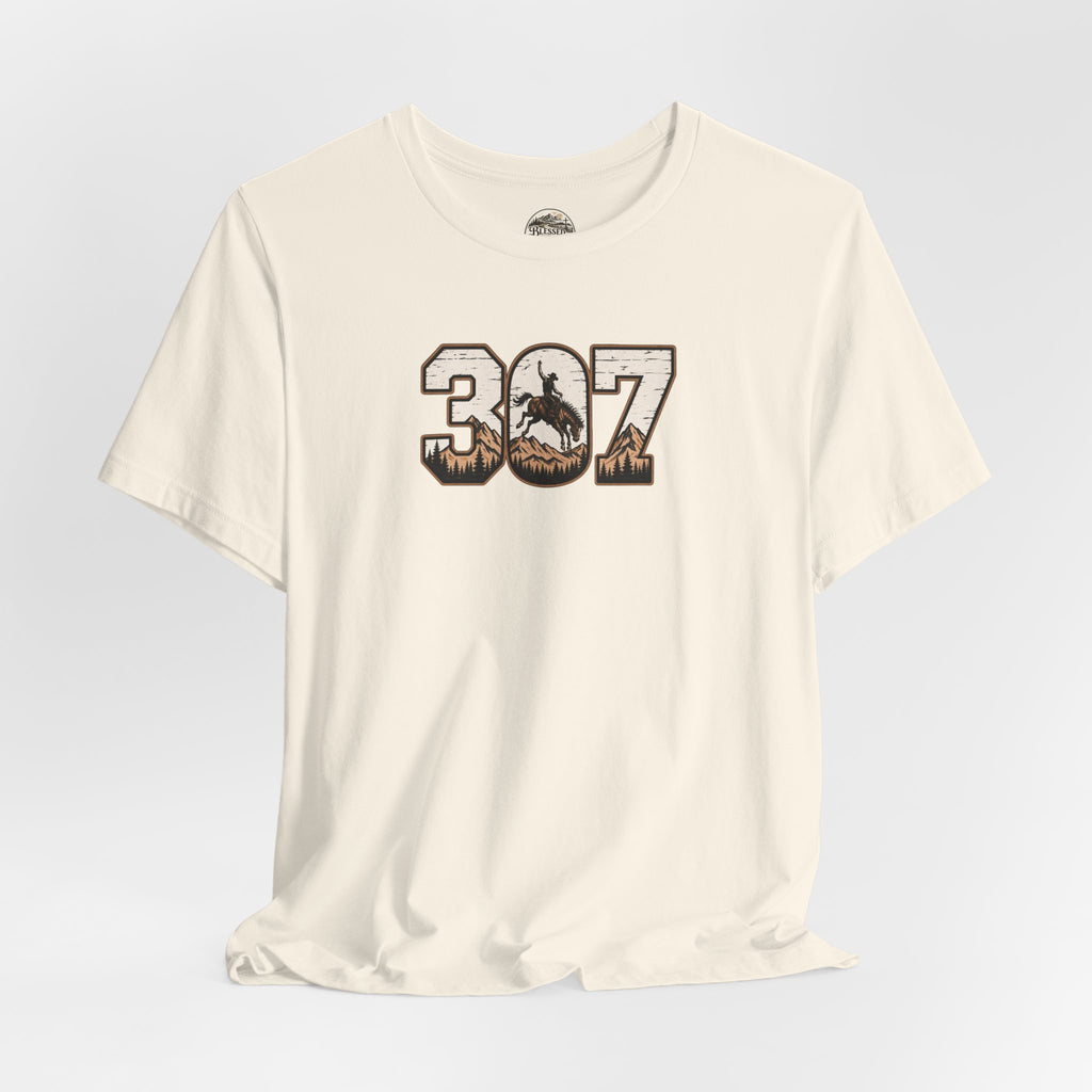 307 Wyoming Cowboy T-Shirt – Rustic Western State Pride Tee