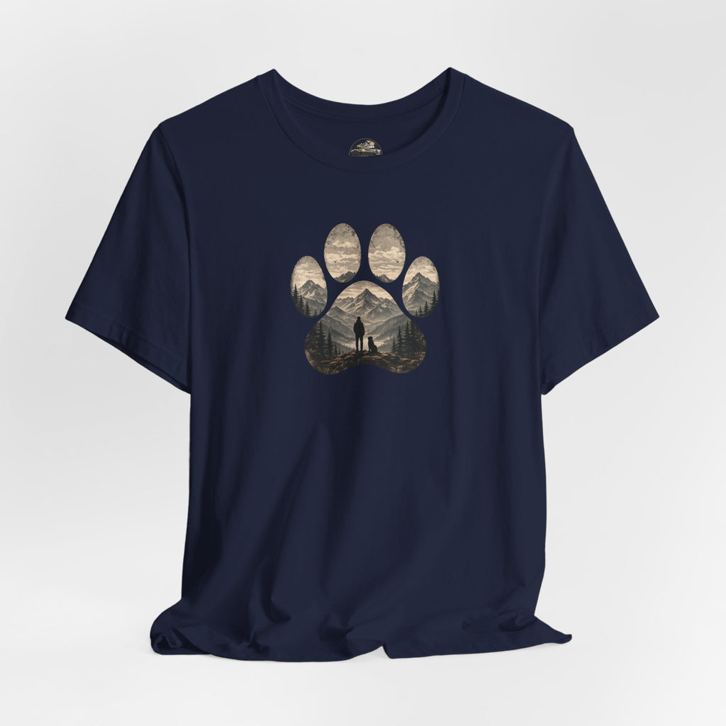 Adventure Paw Tee — Mountain Hiker Pawprint T-Shirt