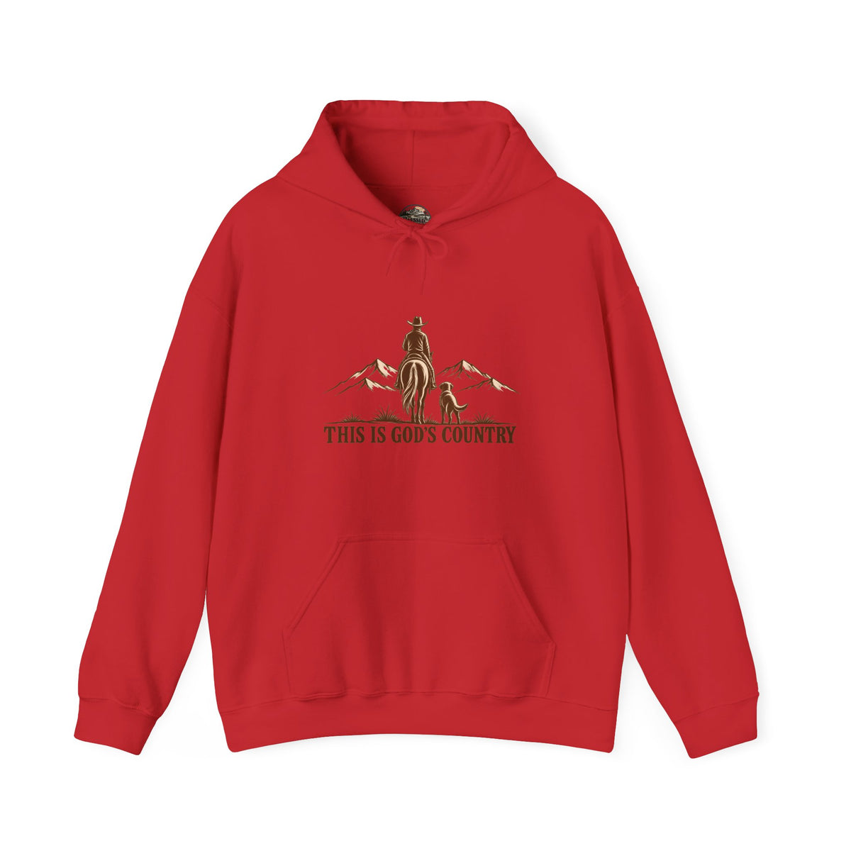 God's Country Hoodie - Western Cowboy Mountain Pullover