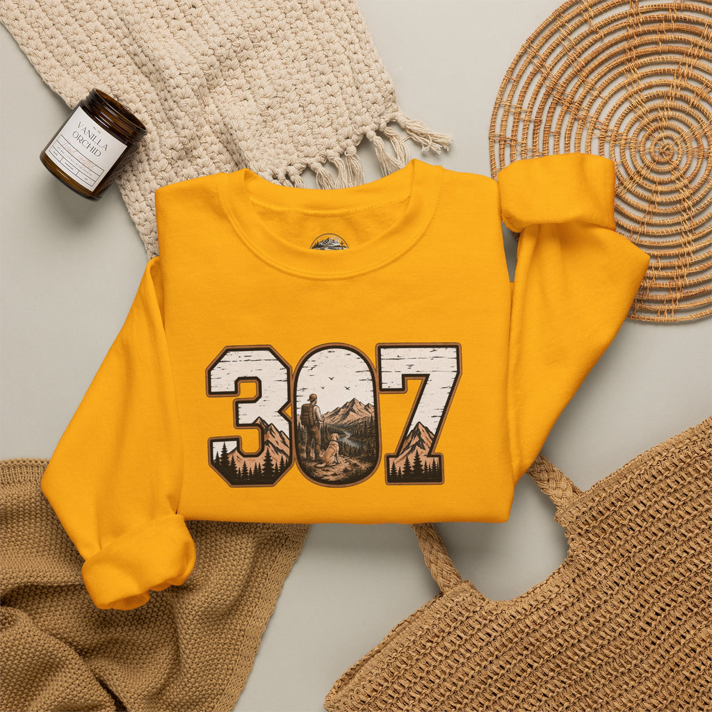 Crewneck Sweatshirt — 307 Mountain Landscape Graphic
