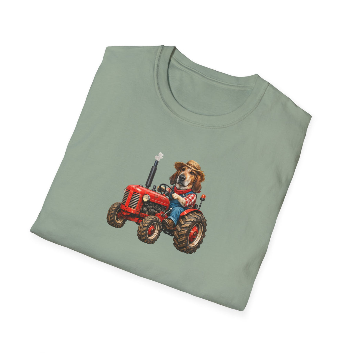 Dog on Tractor T‑Shirt — Cute Farmer Pup Graphic Tee