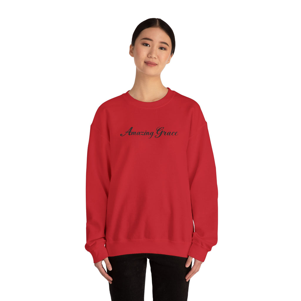 Amazing Grace Embroidered Crewneck Sweatshirt