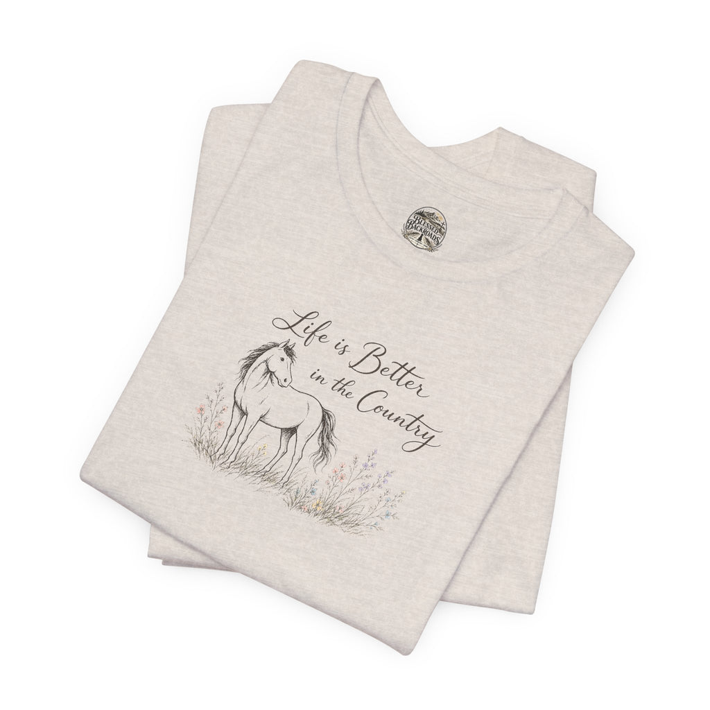 Country Life Horse Graphic Tee – "Life is Better in the Country"