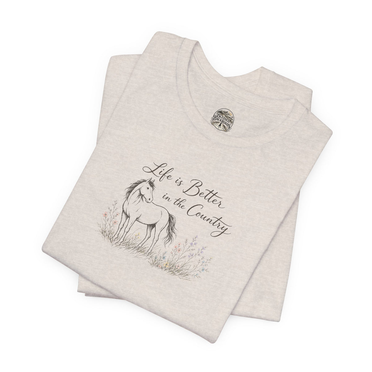 Country Life Horse Graphic Tee – "Life is Better in the Country"