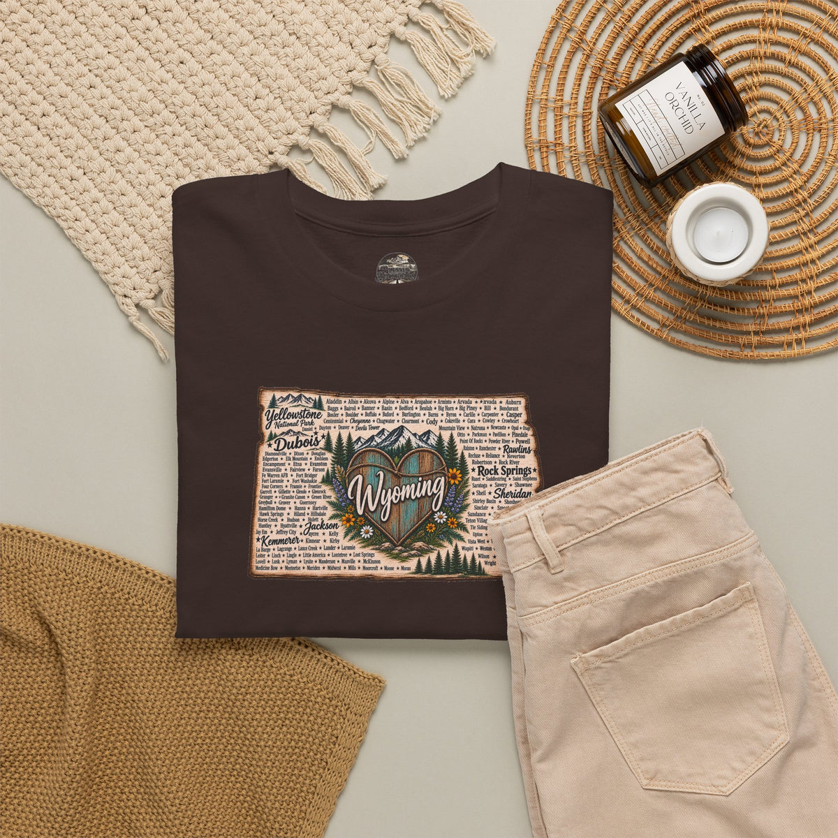 Wyoming State Outline Tee