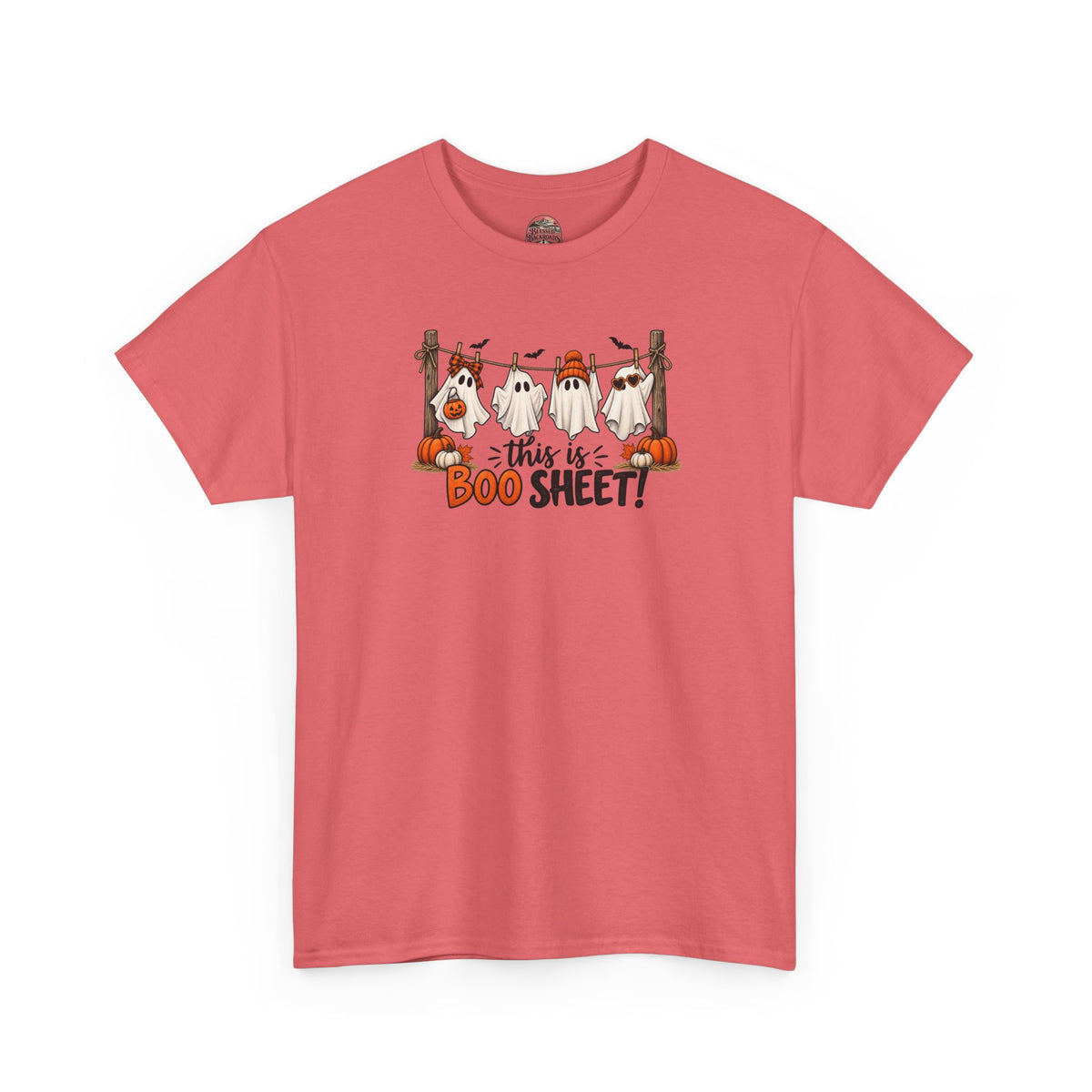 Halloween 'This Is Boo Sheet' T-Shirt – Cute Ghosts & Pumpkins Tee