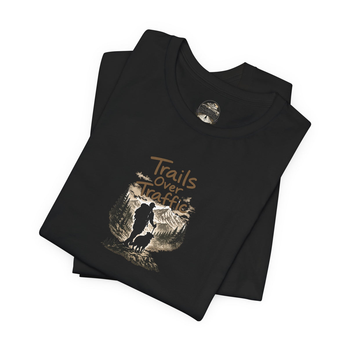 Trails Over Traffic T-Shirt — Outdoor Hiking Adventure Graphic Tee