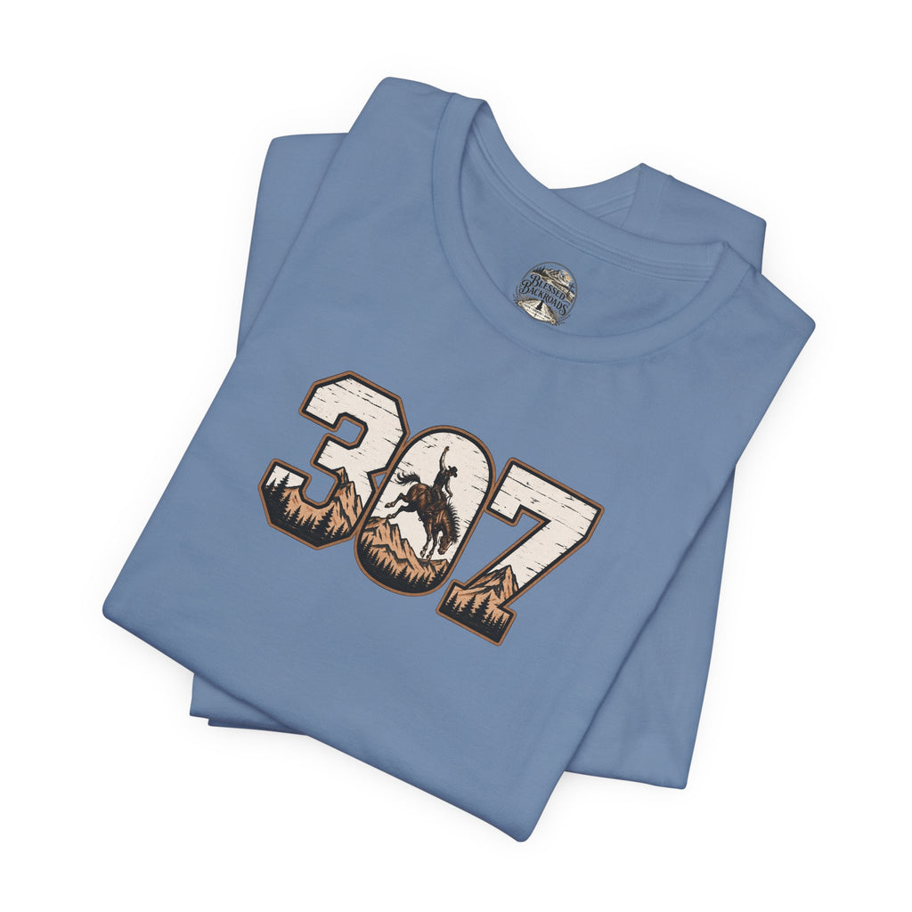 307 Wyoming Cowboy T-Shirt – Rustic Western State Pride Tee