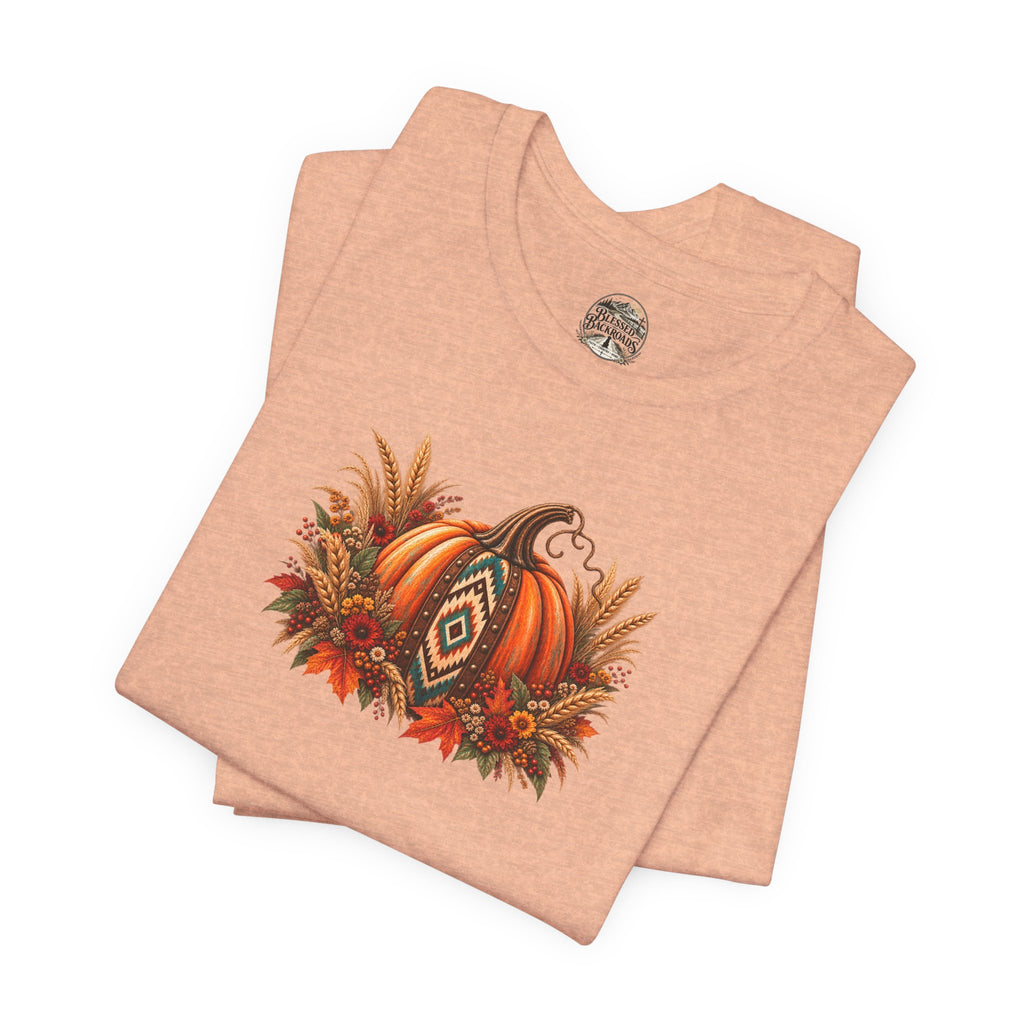Fall Pumpkin & Sunflower Tee — Autumn Harvest Graphic T-Shirt