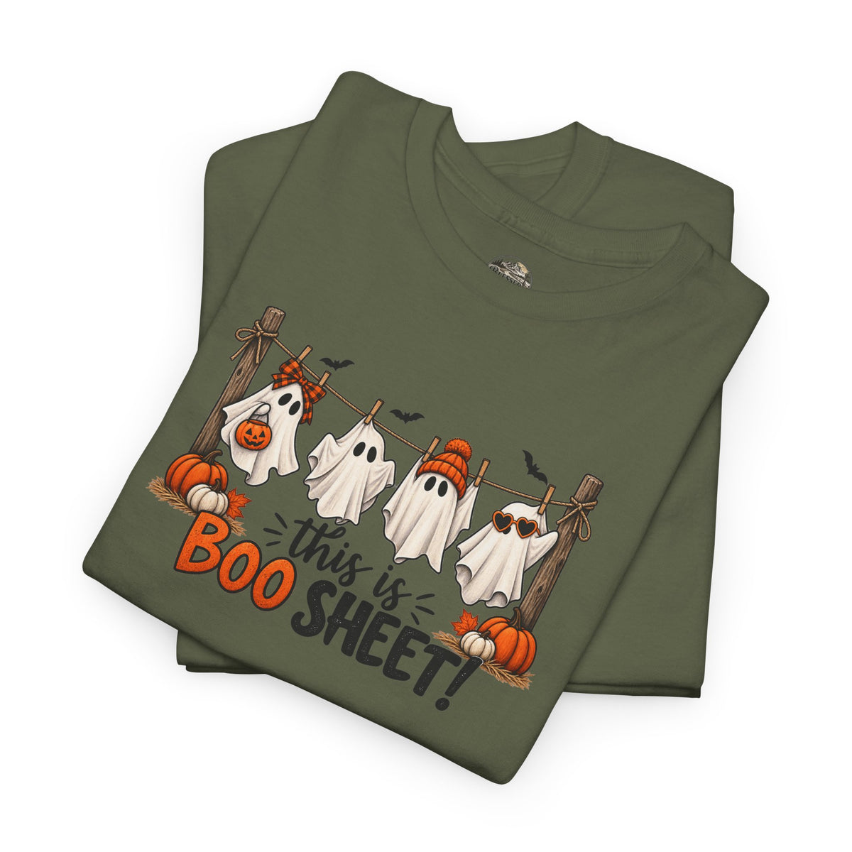 Halloween 'This Is Boo Sheet' T-Shirt – Cute Ghosts & Pumpkins Tee
