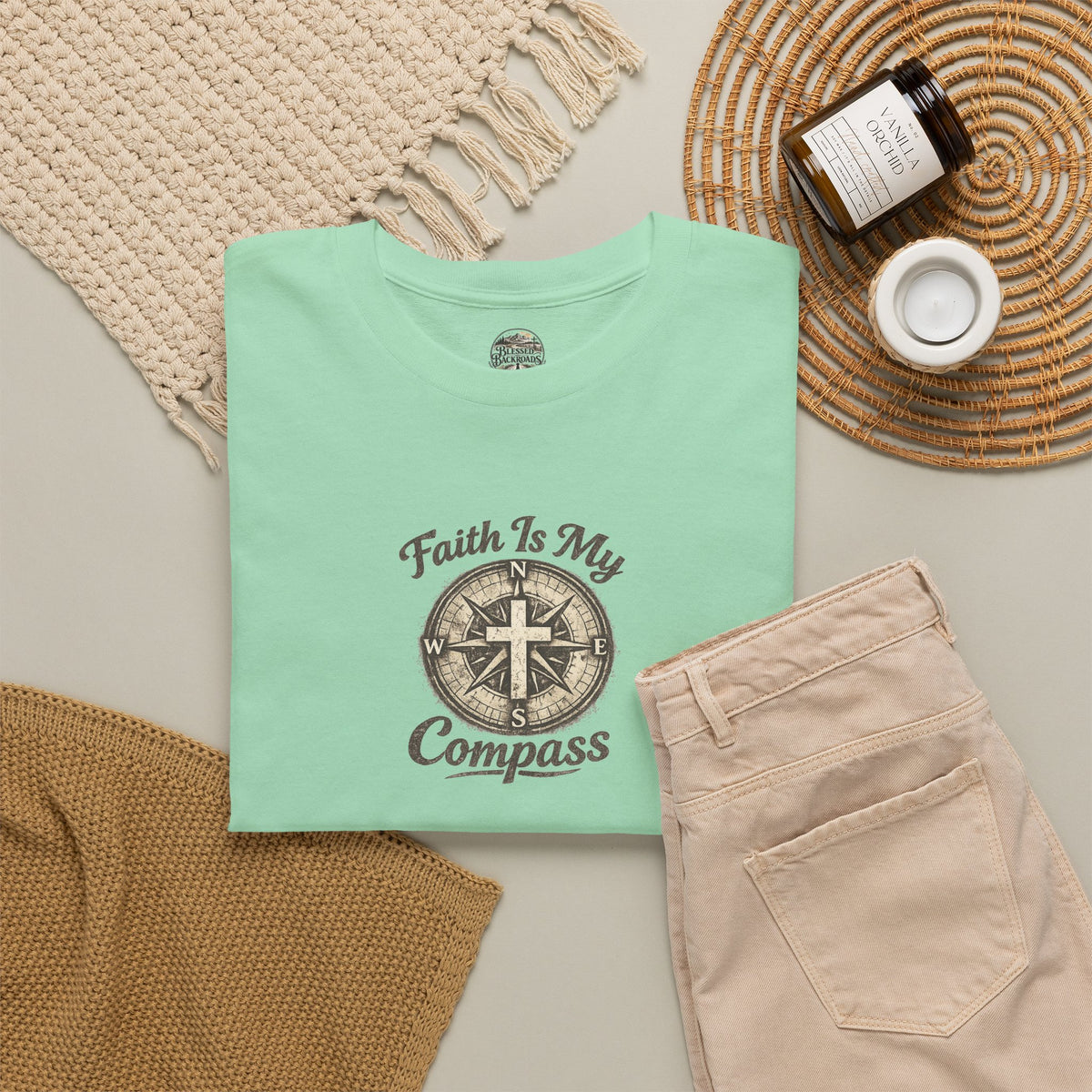 Faith In My Compass T-Shirt — Christian Compass Graphic Tee