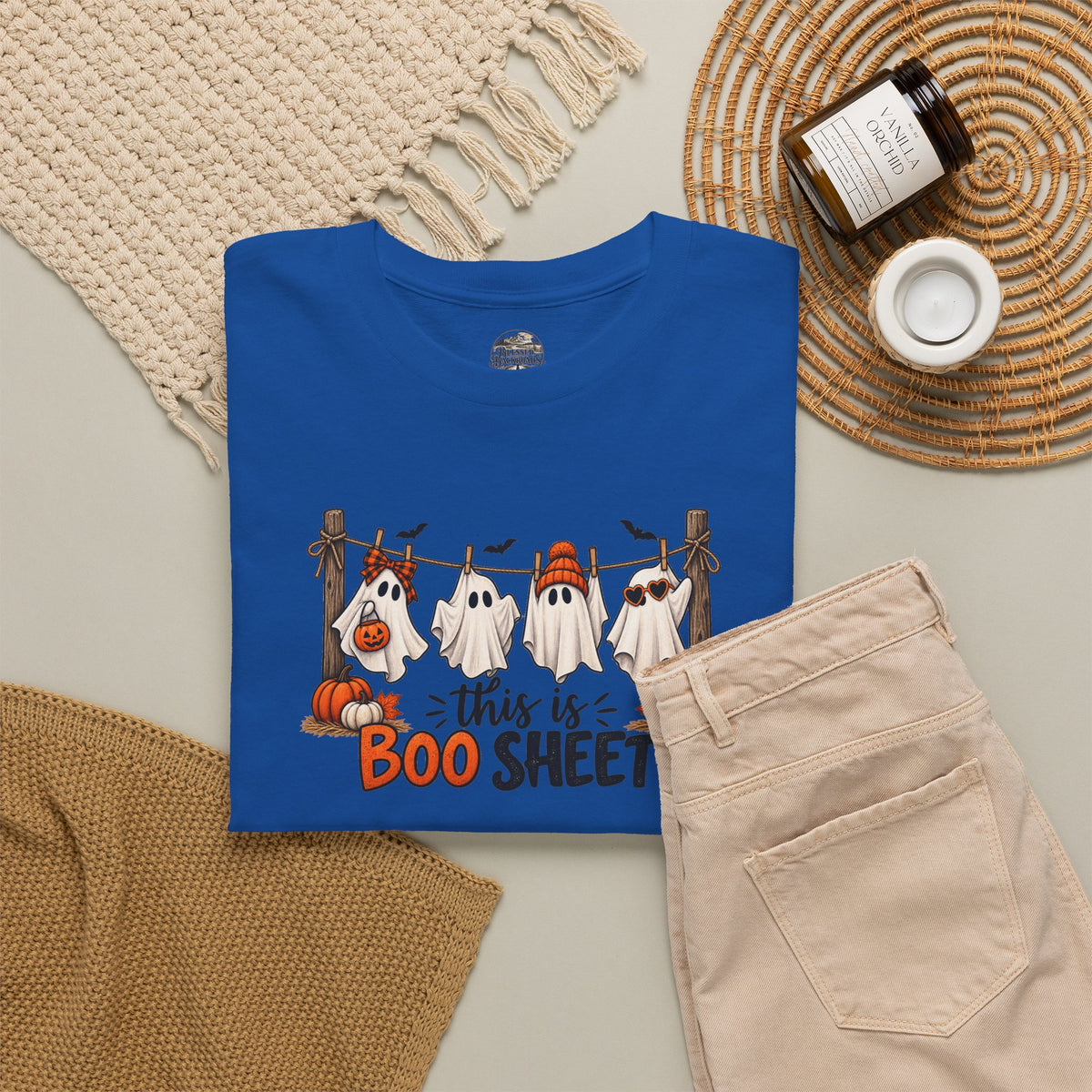 Halloween 'This Is Boo Sheet' T-Shirt – Cute Ghosts & Pumpkins Tee