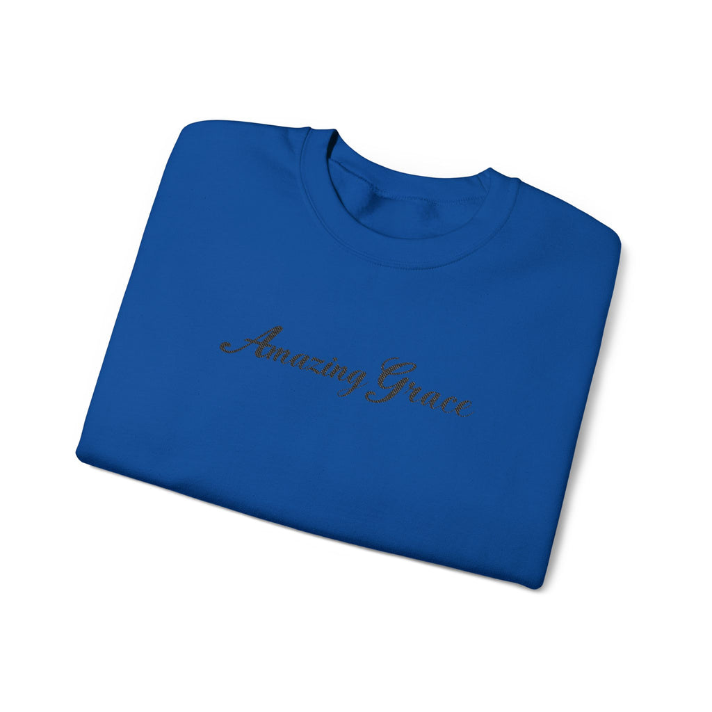 Amazing Grace Embroidered Crewneck Sweatshirt
