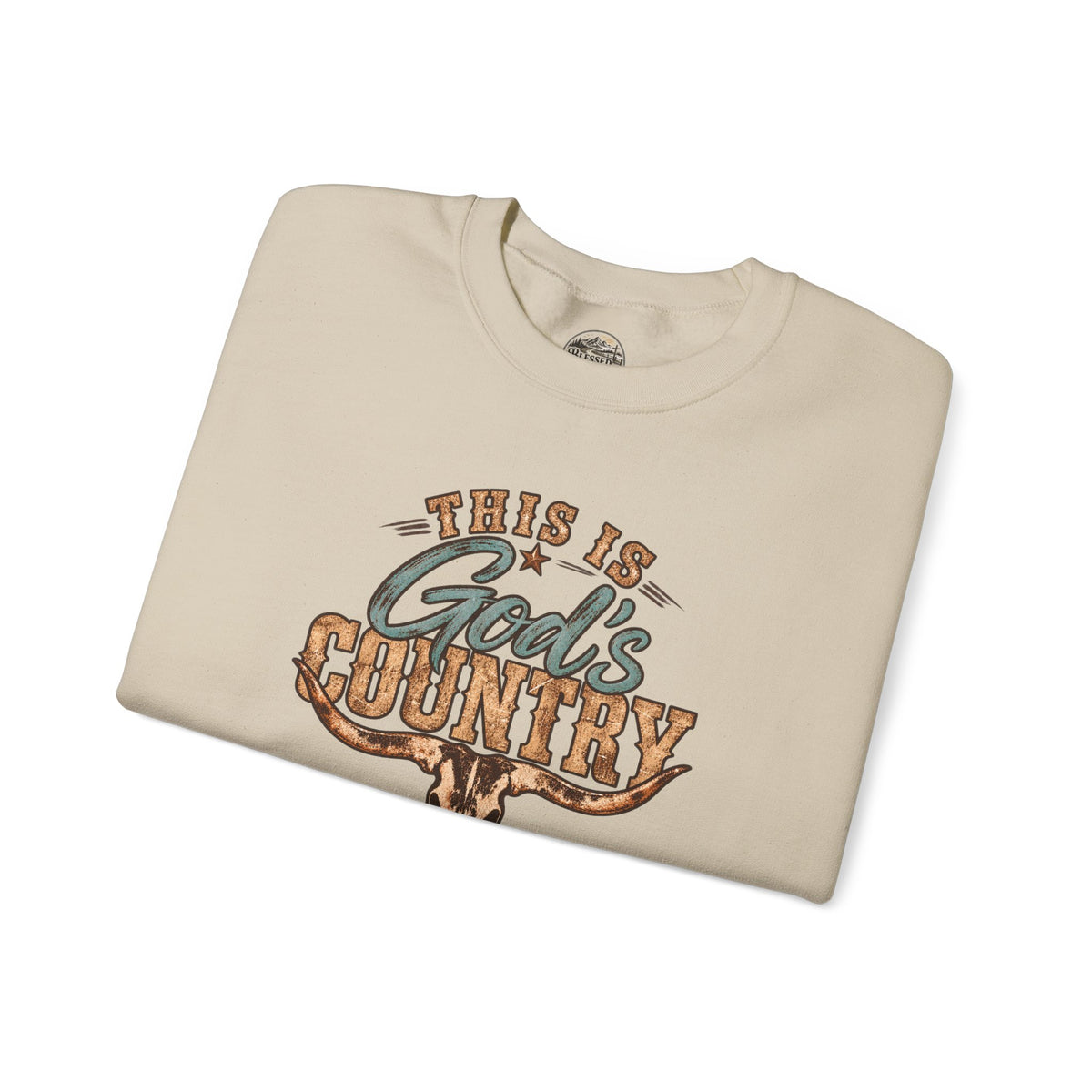 Crewneck Sweatshirt — "This Is God's Country" Western Graphic
