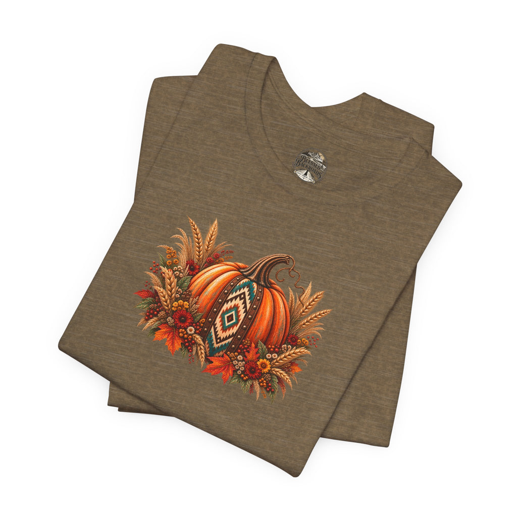 Fall Pumpkin & Sunflower Tee — Autumn Harvest Graphic T-Shirt