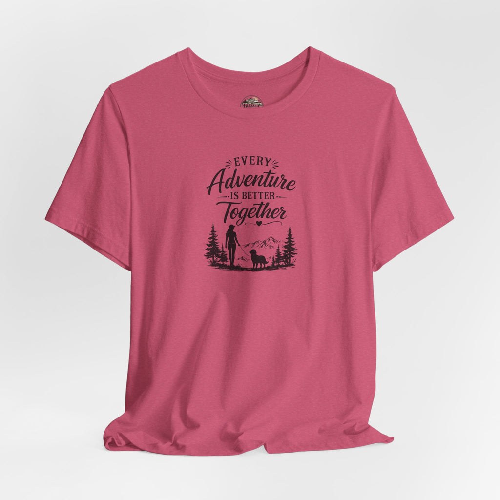 Adventure Together T-Shirt – "Every Adventure Is Better Together" Hiking & Dog Graphic Tee