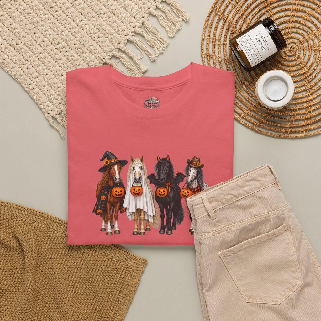 Halloween Horses Graphic Tee – Cute Trick-or-Treat Ponies Costume T-Shirt