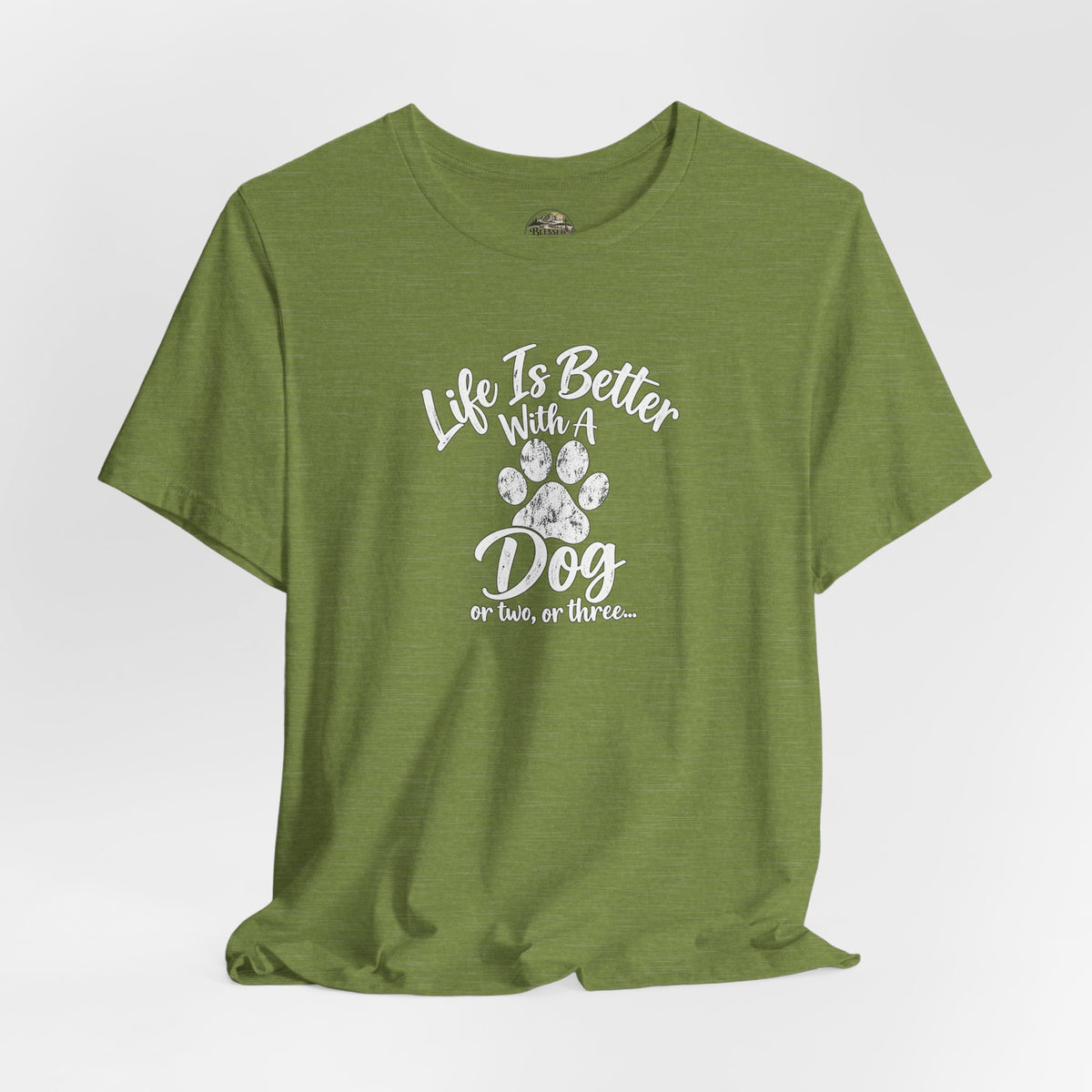 Dog Lover T-Shirt – "Life Is Better With A Dog (Or Two, Or Three)"