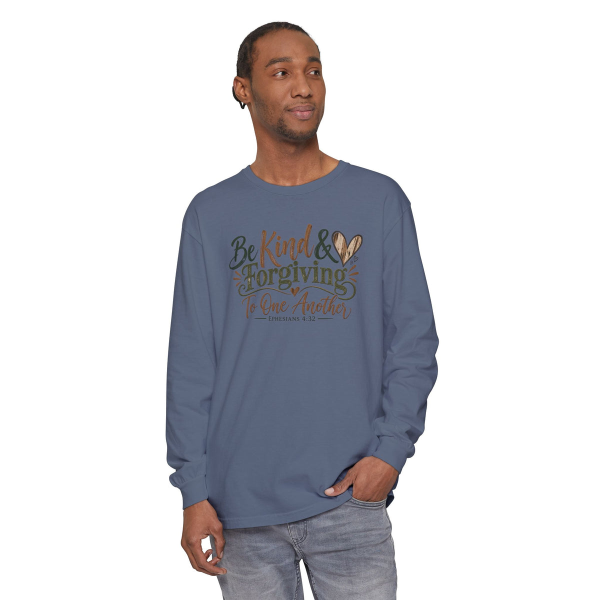 Be Kind & Forgiving Long Sleeve Tee – Inspirational Christian Message