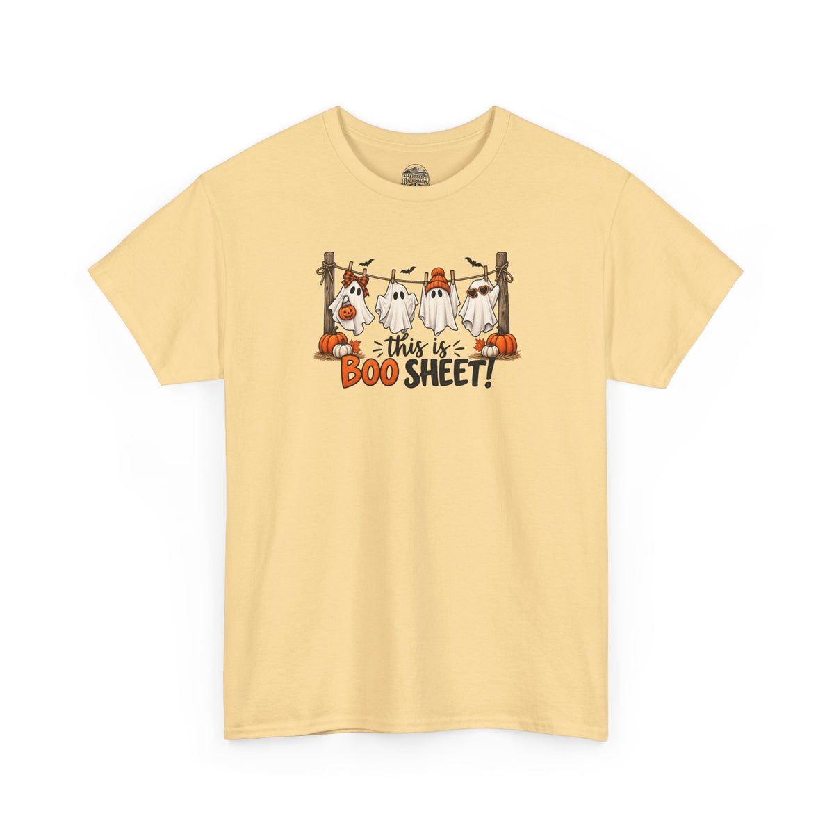 Halloween 'This Is Boo Sheet' T-Shirt – Cute Ghosts & Pumpkins Tee