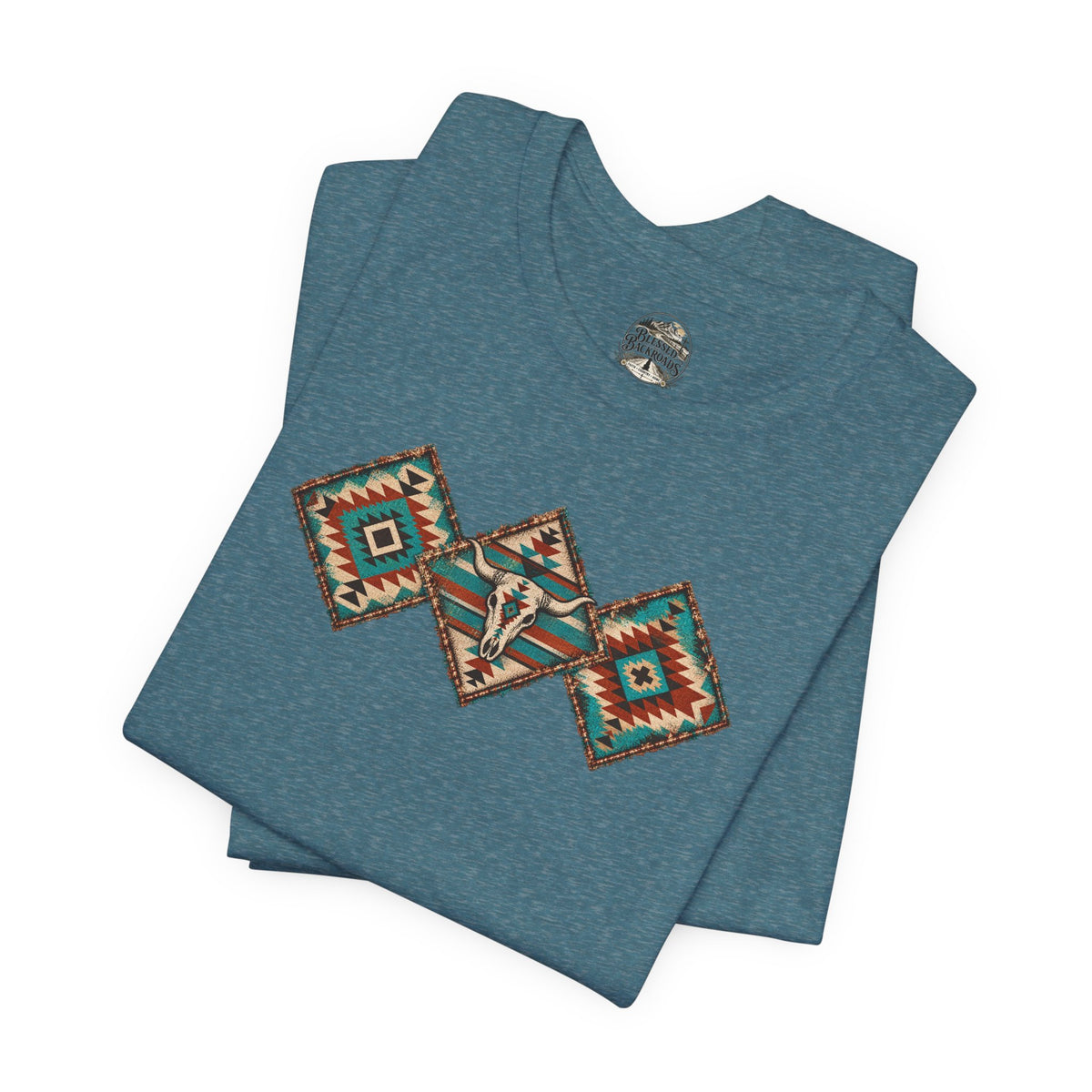 Southwestern Diamond Aztec Tee — Native Pattern Graphic T-Shirt
