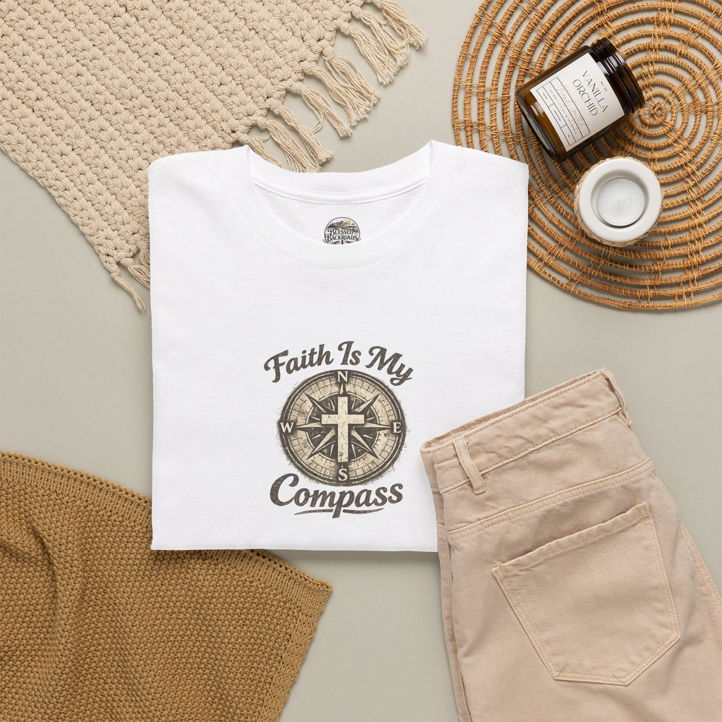 Faith In My Compass T-Shirt — Christian Compass Graphic Tee