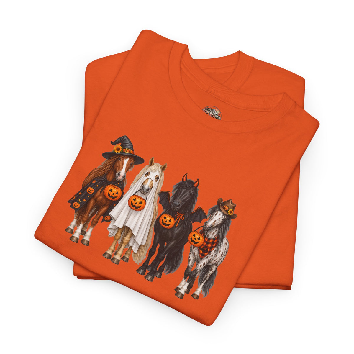 Halloween Horses Graphic Tee – Cute Trick-or-Treat Ponies Costume T-Shirt