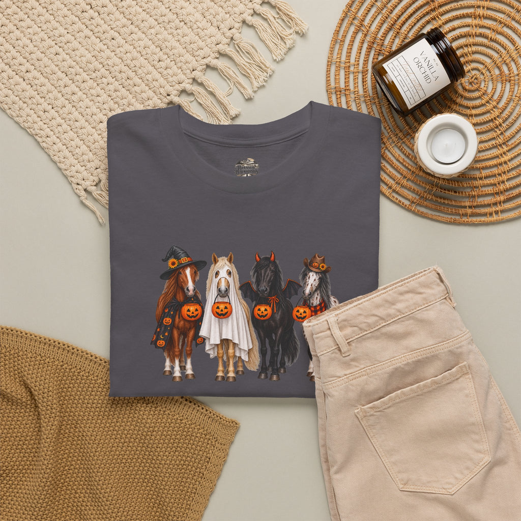 Halloween Horses Graphic Tee – Cute Trick-or-Treat Ponies Costume T-Shirt
