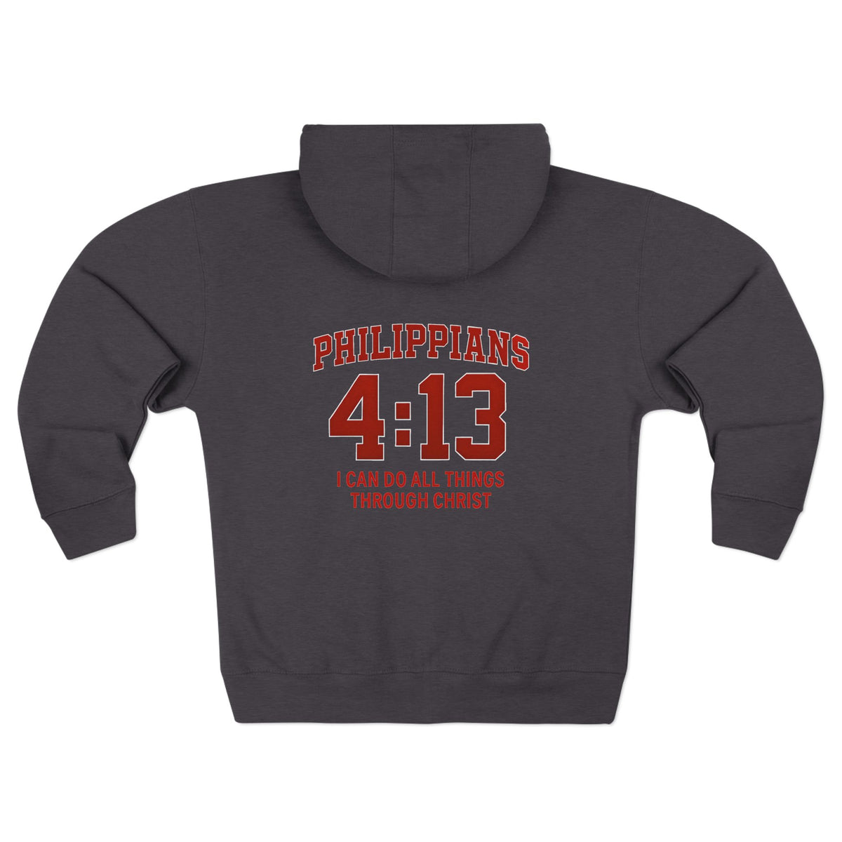Inspirational Zip Hoodie with Philippians 4:13