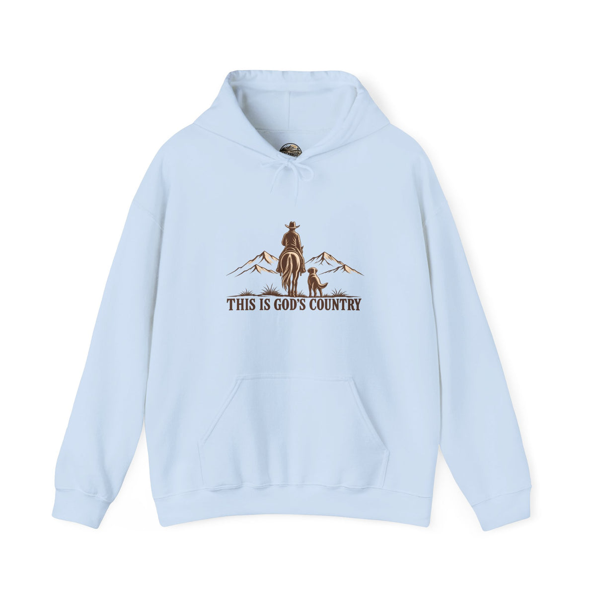 God's Country Hoodie - Western Cowboy Mountain Pullover