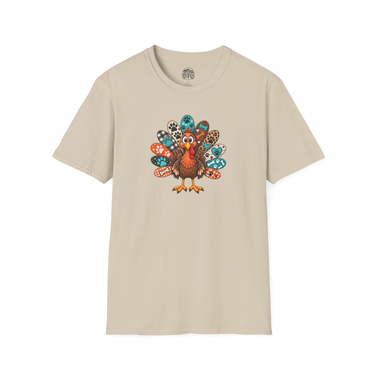 Turkey Graphic T-Shirt — Cute Patterned Thanksgiving Turkey Tee