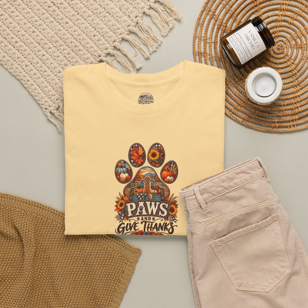 Thankful Paws Thanksgiving T‑Shirt