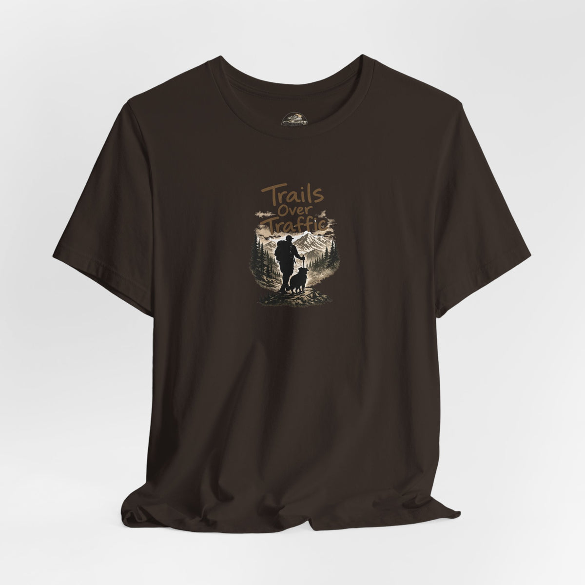 Trails Over Traffic T-Shirt — Outdoor Hiking Adventure Graphic Tee