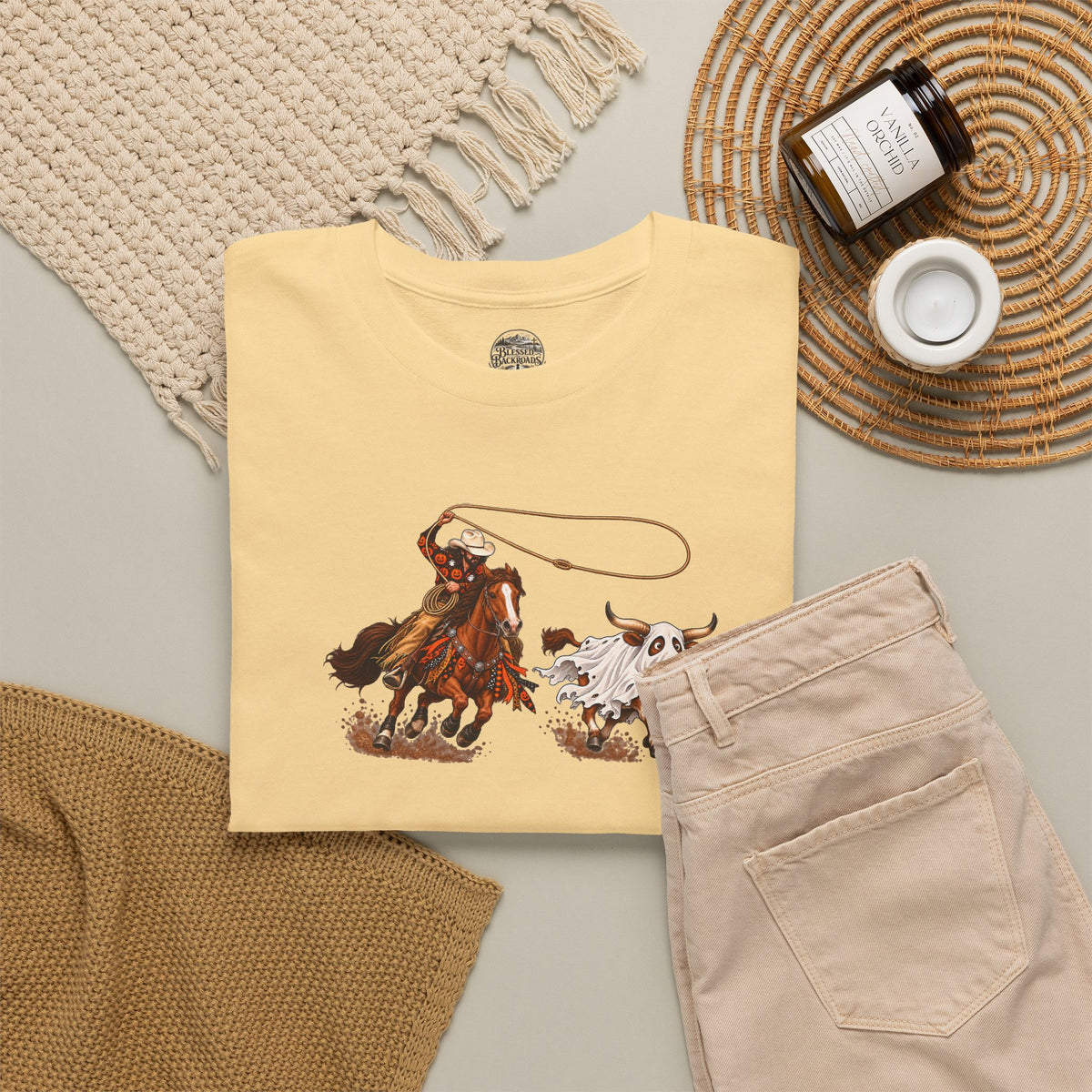 Halloween Steer and Cowboy Tee