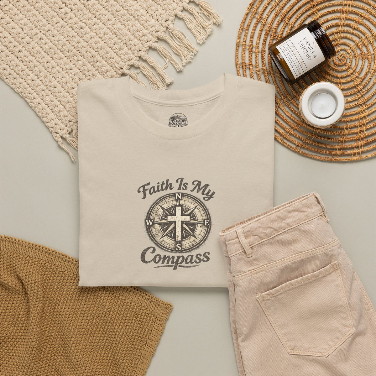 Faith In My Compass T-Shirt — Christian Compass Graphic Tee