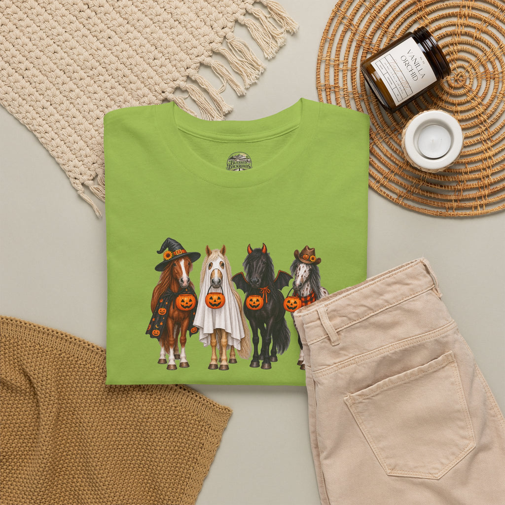 Halloween Horses Graphic Tee – Cute Trick-or-Treat Ponies Costume T-Shirt