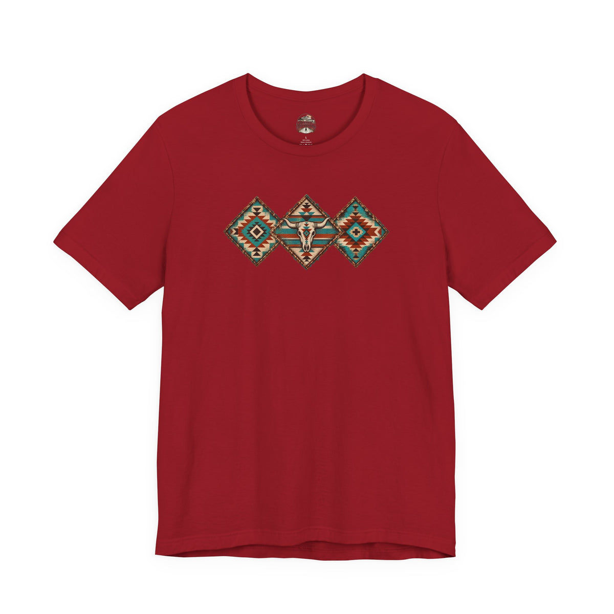 Southwestern Diamond Aztec Tee — Native Pattern Graphic T-Shirt