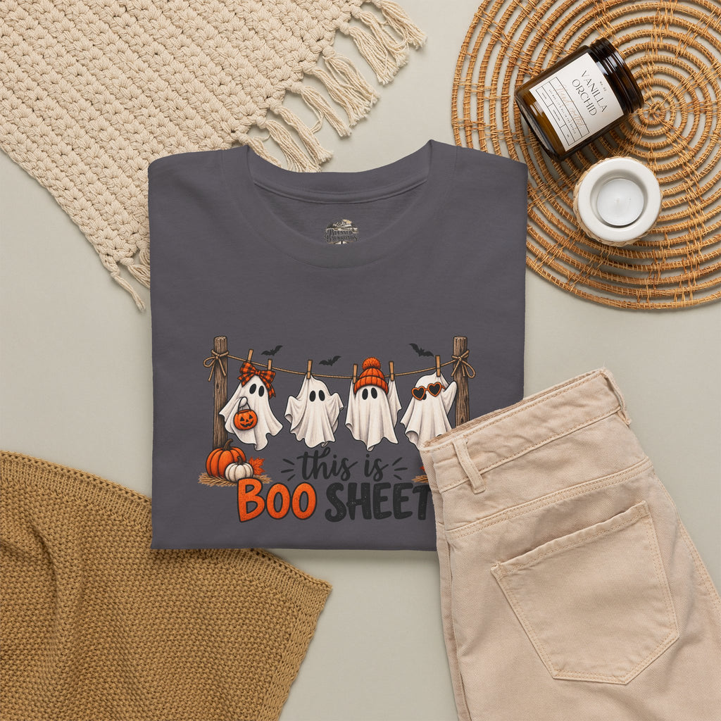 Halloween 'This Is Boo Sheet' T-Shirt – Cute Ghosts & Pumpkins Tee