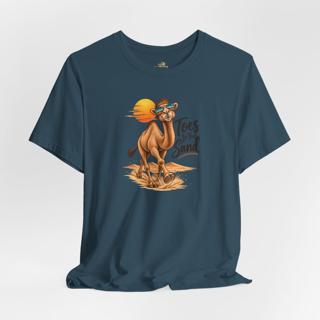 Toes in the Sand Camel T-Shirt — Beach Vacation Sunset Tee