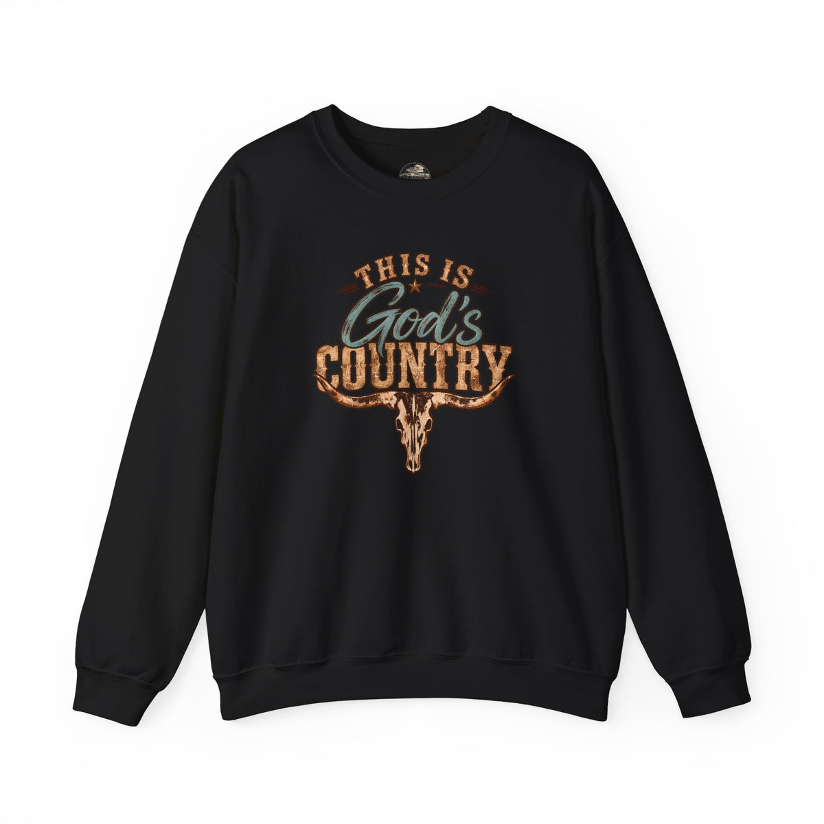 Crewneck Sweatshirt — "This Is God's Country" Western Graphic