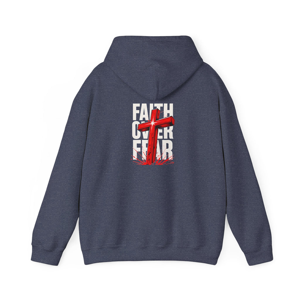Faith Over Fear Hooded Sweatshirt - Unisex Christian Apparel