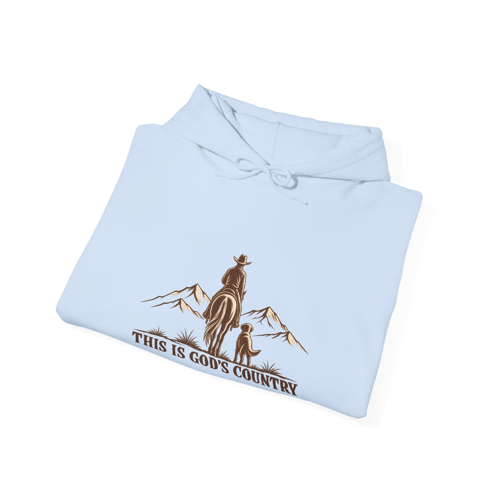 God's Country Hoodie - Western Cowboy Mountain Pullover