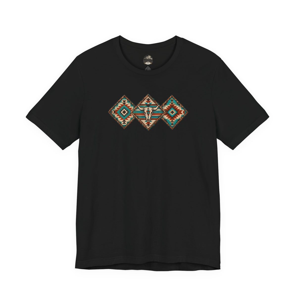Southwestern Diamond Aztec Tee — Native Pattern Graphic T-Shirt