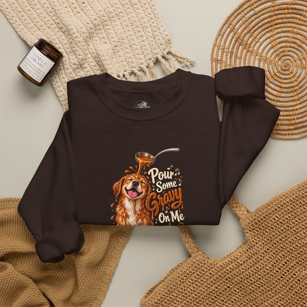Golden Retriever Puppy Thanksgiving Crewneck Sweatshirt